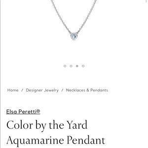 Like New Tiffany and Co aquamarine Color by the Yard necklace.